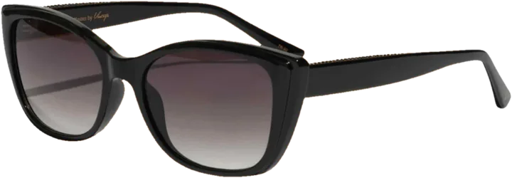 Black cat-eye sunglasses with gradient lenses